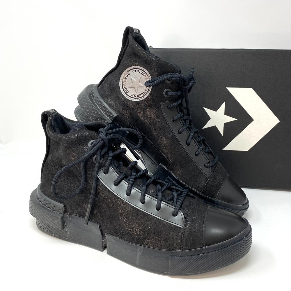 💖MEGA SALE💖Converse 169459C ALL STAR DISRUPT CX High Suede Canvas Black Women - Picture 2 of 13